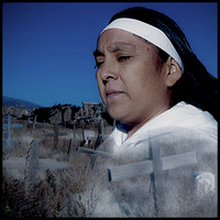 Native American Contemplating the Taos Massacre