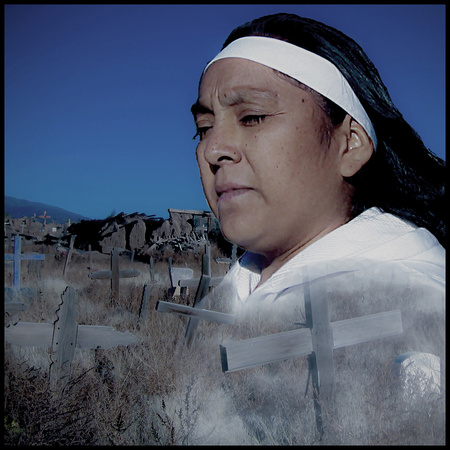 Native American Contemplating the Taos Massacre